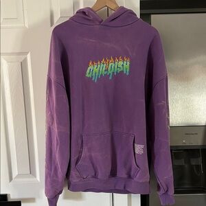 Purple Men's Hoodie childish xl